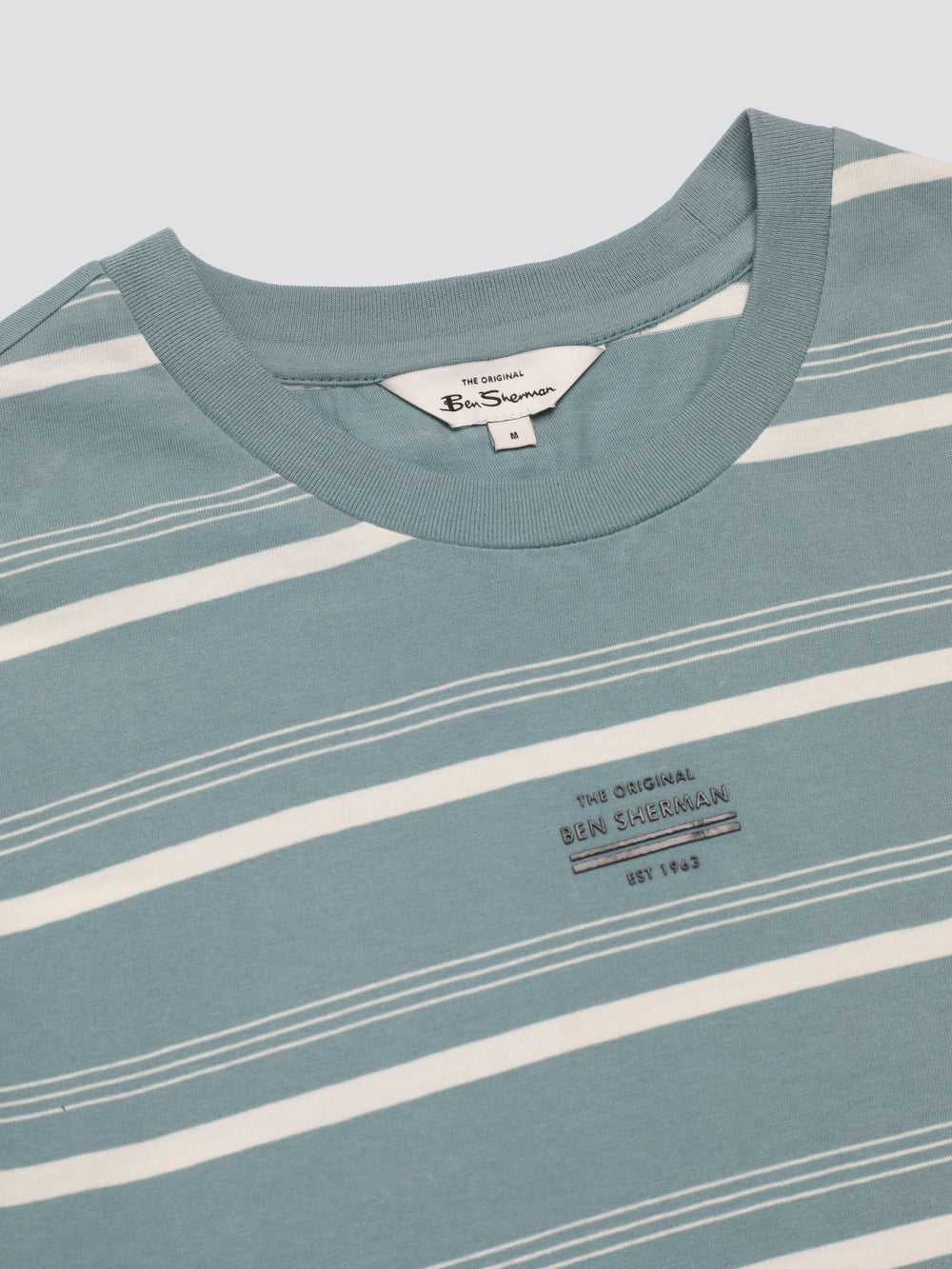 T-Shirt Ben Sherman Fine Stripe Bleu | NLQ-50065690